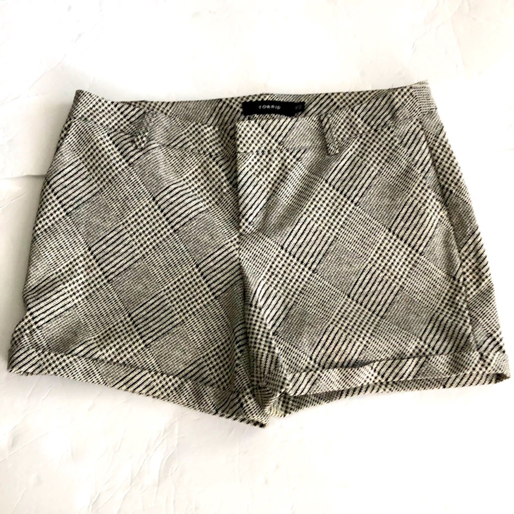 torrid Trouser Shorts Herringbone Black White SZ 14